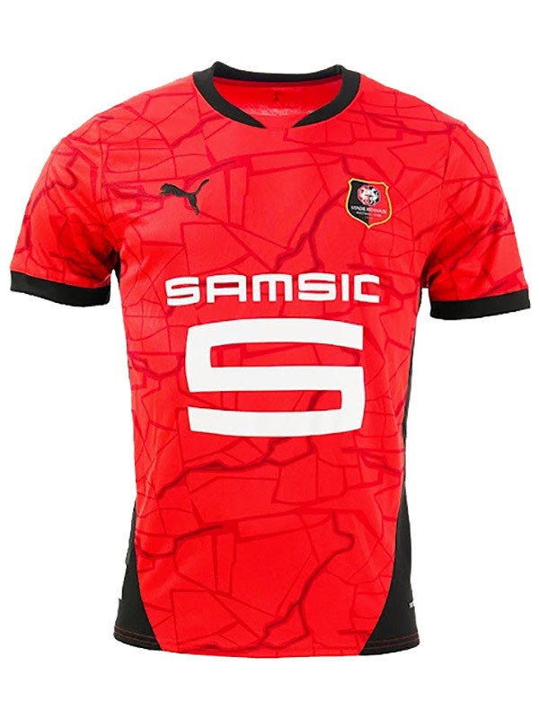 Stade rennais home jersey adult soccer uniform men's first sportswear kit football tops shirt 2024-2025